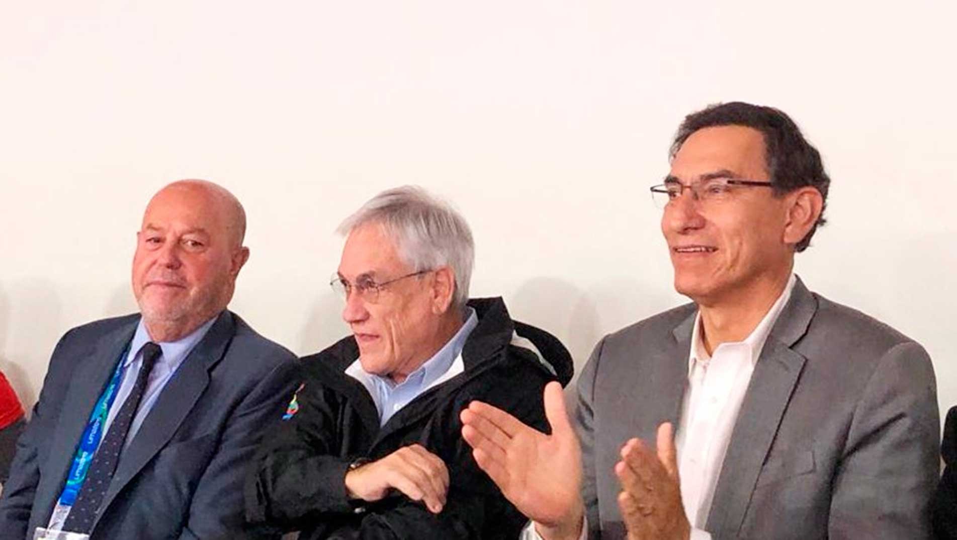 Chile and Peru Presidents visit Karate competition at the Pan American Games