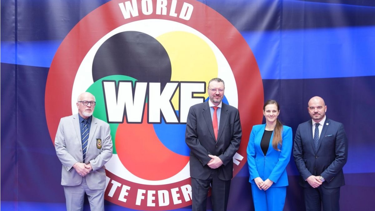 EKF General Secretary Davor Cipek Meets IOC Member Danka Hrbekova During Grand Prix Slovakia